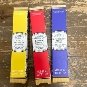 3 Bottles of Naturally European Rollerball Perfume
